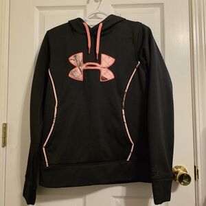 Under Armour Black Hoodie with Pink Logo